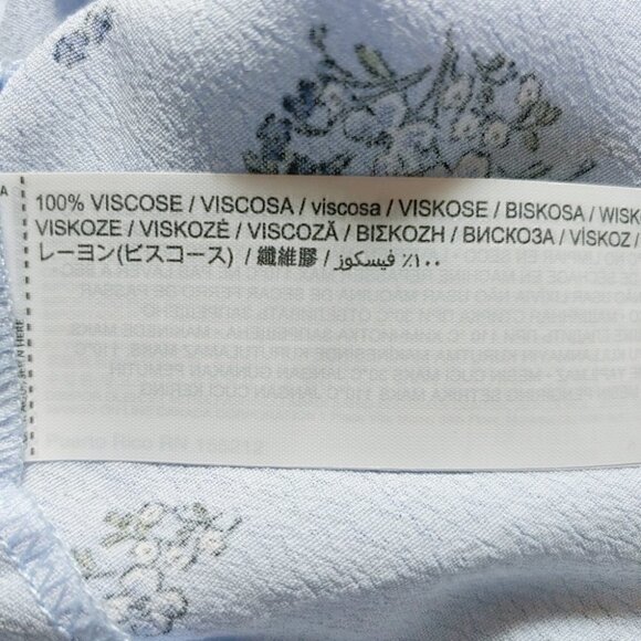 NWT MANGO Light Blue Floral Ruched Spaghetti Strap Camisole - Picture 10 of 10